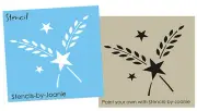 Prim Small Stencil Willow Wheat Star Design Fall Harvest Country DIY Craft Signs