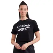 Reebok It Tee Shirt Black Women's Crop Top T-Shirt Training Activewear