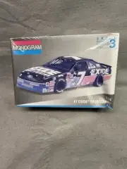 Vintage 1994 Geoff Bodine #7 Exide Ford Thunderbird Model Kit NASCAR Monogram