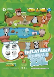 69mm Vending Capsules - Inflatable Animals XXL x 100 Party Bag Fillers