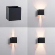 Square Outdoor LED Up/Down Wall Light Change Angle Of Light in Black or White Havit Lighting - HV3658T-XXX-SQ