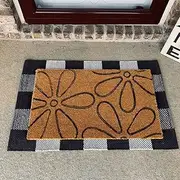 Ecosides Beauty Flower Coir Mat Welcome Mat Front Door Mat Coir