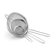 Fine Mesh Strainer-Premium Stainless Steel Flour Sifter Baking Kit Accessory 3PC