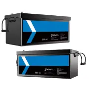 12V 300AH (2-Pack) Lithium Iron Phosphate Battery LiFePO4 Deep Cycle Camping