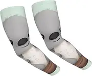 [FHEDVBN] Koala Arm Sleeves Compression Arm Covers for Men Women Outdoor Sun Sleeves Cooling Sports Sleeve, Black