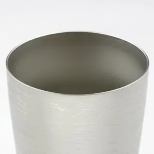 【HORIE】日本製 超輕量雙層 純鈦杯 保冷杯 水杯 啤酒杯(銀L 白樺 350cc)