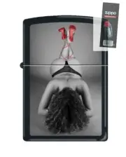 Zippo Red Shoe Girl Number Five Lighter + FLINT PACK