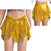 [iEFiEL] Kids Girls Sparkly Flared Pleated A-Line Mini Skort High Waist Athletic Skirts Stretchy Activewear