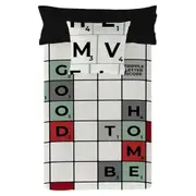 Duvet Cover Naturals Scrabble Super King 260 x 220 Cm