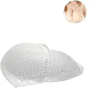 [YFSHLZ] Women Silicone Bra Inserts—Honeycomb Silicone Bra Inserts Chest Pads for Swimsuits & Bikini Push Up Booster Pads, Clear, Large