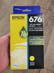 Epson 676 XL Pro Yellow Ink Cartridge Toner Genuine Expired 02/2019