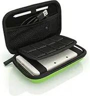 Green EVA Hard Travel Carry Case Cover for New Nintendo 3DS XL (All versions) & 2DS XL 2017 with Clip On Carry Strap…