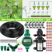 Sistema De Riego Por Goteo Automatico Aspersores Para Cesped Jardin Kit 82/100FT