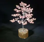 NATURAL RHODOCHROSITE GEMSTONE CHIP TREE WITH 150 STONES CRYSTAL TREE OF LIFE