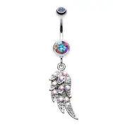 Angelic Wing Navel Piercing Bar