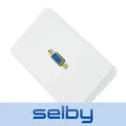 Selby VGA PC Monitor Cable Connection White Wall Plate Wallplate Home Theatre