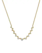 Zoe Chicco 14K Yellow Gold Prong Diamonds Graduated Diamond Collar Necklace, 14-16