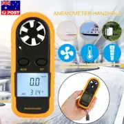 Handheld LCD Digital Anemometer Wind Speed Scale Gauge Meter Thermometer Tester
