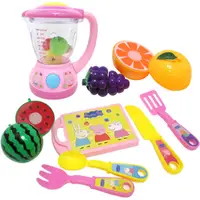 在飛比找PChome24h購物優惠-粉紅豬小妹佩佩豬餐廚家家酒玩具果汁機套裝組切切樂玩具 PP6