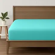 LINENOVA Queen Fitted Sheet – Ultra Soft 1800TC Double Brushed Microfiber, Deep Pocket Fits Mattresses up to 40cm – 1 Piece - Teal
