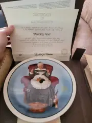 NORMAN ROCKWELL MOTHER'S DAY "Mending Time" 1985 KNOWLES COLLECTOR PLATE RARE!