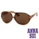 Anna Sui 日本安娜蘇 時尚復古花紋造型太陽眼鏡(咖啡)AS63401