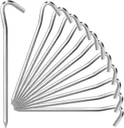 20Pcs Tent Pegs 7 Inch Aluminum Tent Stakes Peg With Hook For Outdoor Decoration