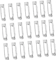COHEALI 200 Pcs Three Hole Brooch Glue on Bar Pin Backs Blank Brooch Name Tags Pin Back Hand Jewelry Silver Brooch Silver Accessories Decorative Sewing Cloth Pin Iron Locking Pin Backrest