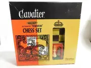 Cavalier Staunton Chess Set #1442 Walnut & Maple Board New In Box