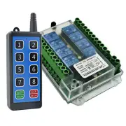 Brand New 8 Channel Wireless RF433MHz Remote Control Switch Relay Module DC8-86V