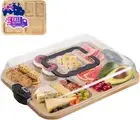 Portable Charcuterie Board with Locking Lid & Compartments 2-In-1 Travel Cheese