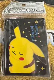 Pokemon Center Japan SEALED 32 ct Sleeping Pikachu Deck Shield Card Sleeves!!