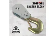 X-BULL 4Ton Snatch Block Pulley Hook Wire Rope Hoist For 4WD ATV UTV Off Road