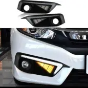 Led DRL Day Running Light Lamp Steering Light For Honda Civic 2016-2018 2-Color (for: Honda Civic)