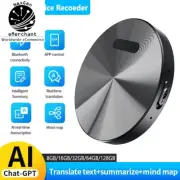Mini Voice Recorder AI Transcription 8-16GB Magnetic Dictaphone Translation App