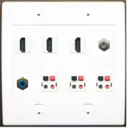 Wall Plate Custom Jacks with 3 x HD 3 x Speaker 1 x Coax and RCA