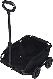 Pet Stroller, 4 Wheels Dog Carrier with Adjustable Handle, Portable Puppy Travel Strollers, Foldable Dog Wagon for Small/Medium Dogs Cats Doggy Puppy (Black)