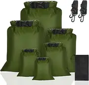 VFANDV Waterproof Bag, 6 Pack 1.5/2.5/3/3.5/5/8L Waterproof Dry Bag Sea Dry Bag Waterproof for Snorkeling Travel Rafting Camping Cycling Green Dry Bag, Green, Dry Bag