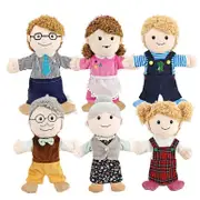 Educational Hand Puppet Soft Plush Family Members Finger Puppets Ideal for Early Storytelling and Kids' Education Plush Toy Dolls Son