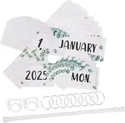 HOMSFOU 1 Set Classroom Flip Calendar Reusable Bulletin Board Decorations for Home School Easy Install Retro Aesthetic Calendar for Engaging Learning Classroom Decor