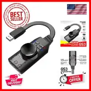 USB Sound Card Virtual 7.1 Surround Sound USB External Sound Card Adapter wit...