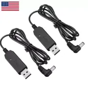 2X Portable USB Charger Cable For Baofeng UV-5R Walkie- Talkie Two Way Radio