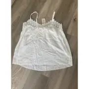 NWT SUNDANCE Margeaux Spring Cami Ivory Lace Details Small
