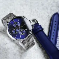 在飛比找Yahoo奇摩購物中心優惠-Relax Time RT85三眼計時腕錶-藍/40mm 加