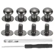 30 Set 8.5*8*6mm Spike for Clothes Flat Head with Punch & Screwdriver Black