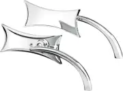 Arlen Ness 4 Point Micro Chrome Pair Motorcycle Mirrors Harley Davidson FXR FXST