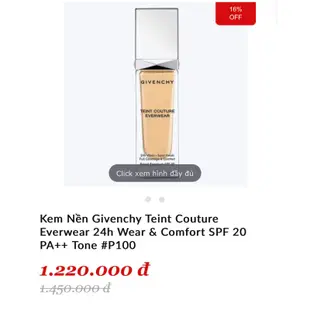Givenchy Teint Couture Everwear 24 小時耐磨和舒適 SPF 20 PA + +