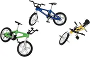 Totority 3Sets Mini Alloy Finger Bike Models for Educational Simulation for Boys and Birthday Present Colors