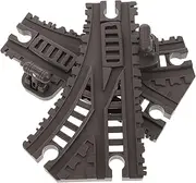 2pcs Wooden Train Track Accessories Special Slope Turning y Curve Elastic Deformation Track for Boys and Girls Train Set Railroad Building Toy