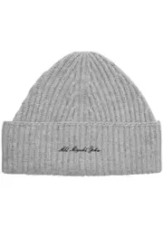 Mki Miyuki Zoku Logo-embroidered Wool-blend Beanie - Grey ONE SIZE
